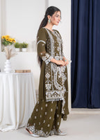 Four Season Boutique AIMAN MHENDI OLIVE GREEN Women 3pcs