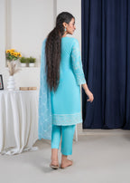 Four Season Boutique SAMBER COTTON AQUA BLUE Women 3pcs