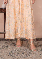 Abeera Majestic Glamour–Chiffon Front Open Maxi with Hand Work and Zari Embroidery (Art No. MX 01) Women 3pcs