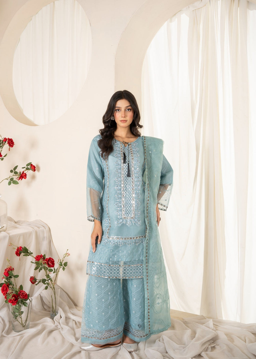 Zarmaad Noor e Nazar 06 – Powder Blue Women 3pcs