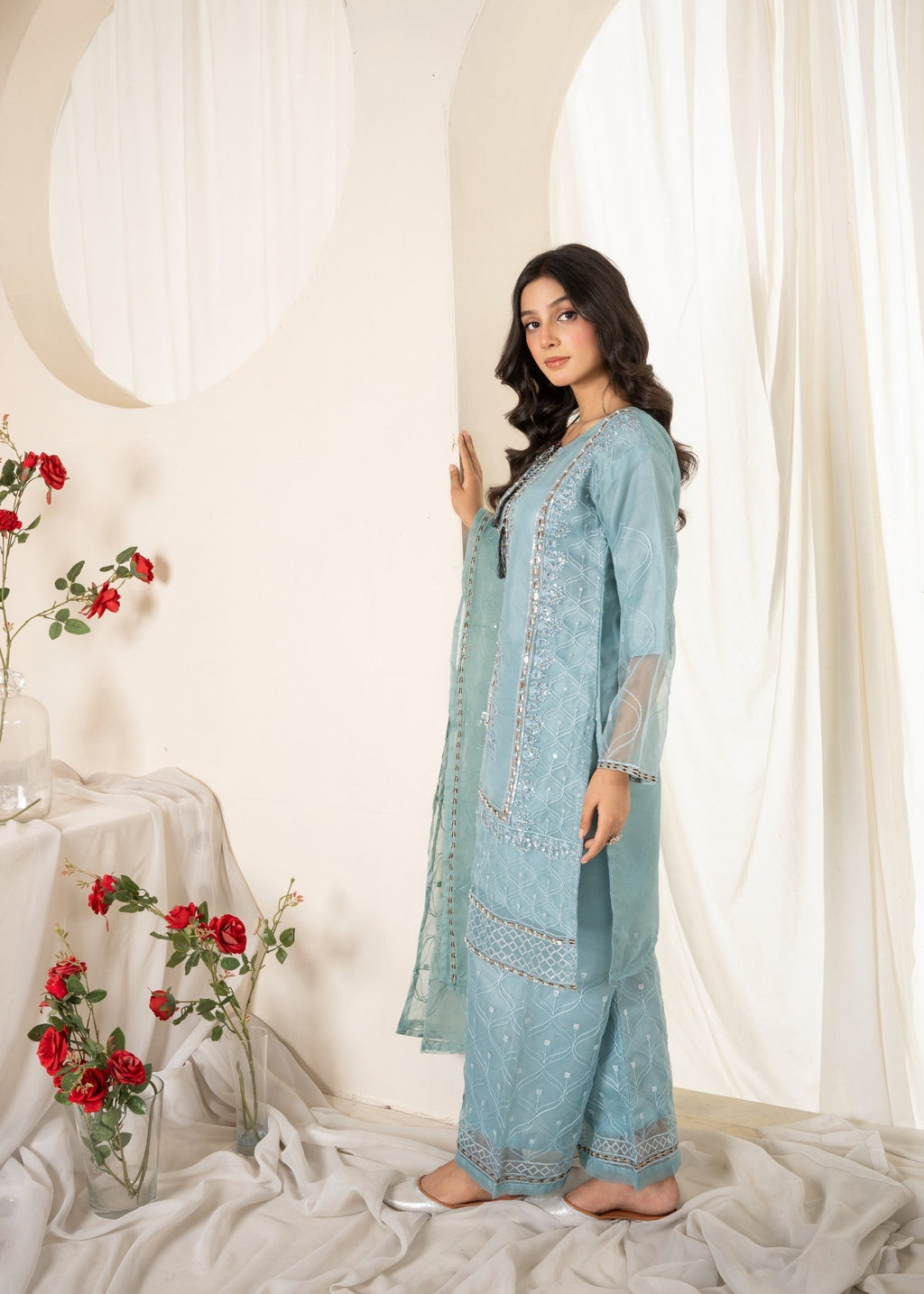 Zarmaad Noor e Nazar 06 – Powder Blue Women 3pcs