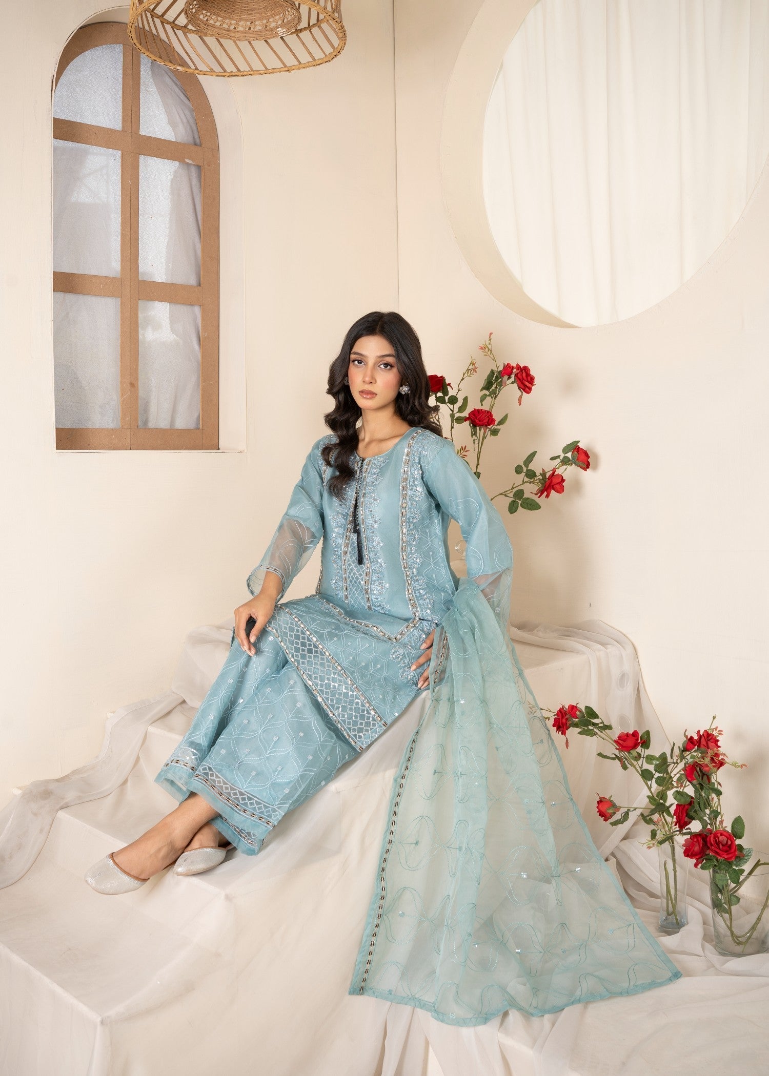 Zarmaad Noor e Nazar 06 – Powder Blue Women 3pcs