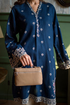 Lakhany Ready To Wear Embroidered Cotton Jacquard Shirt Women 1pcs