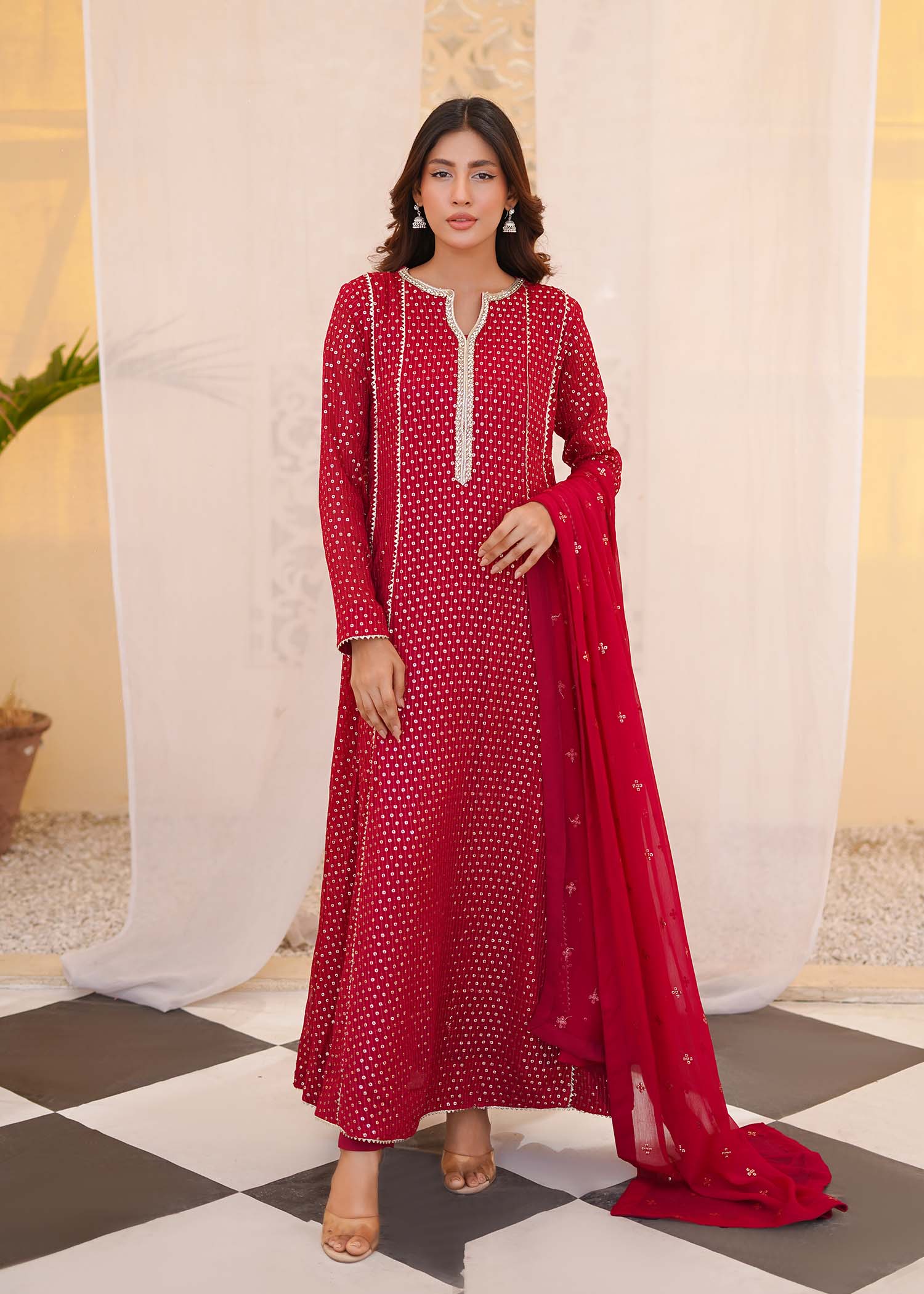 Ayesha Closet Shah Jahan Maroon Women 3pcs