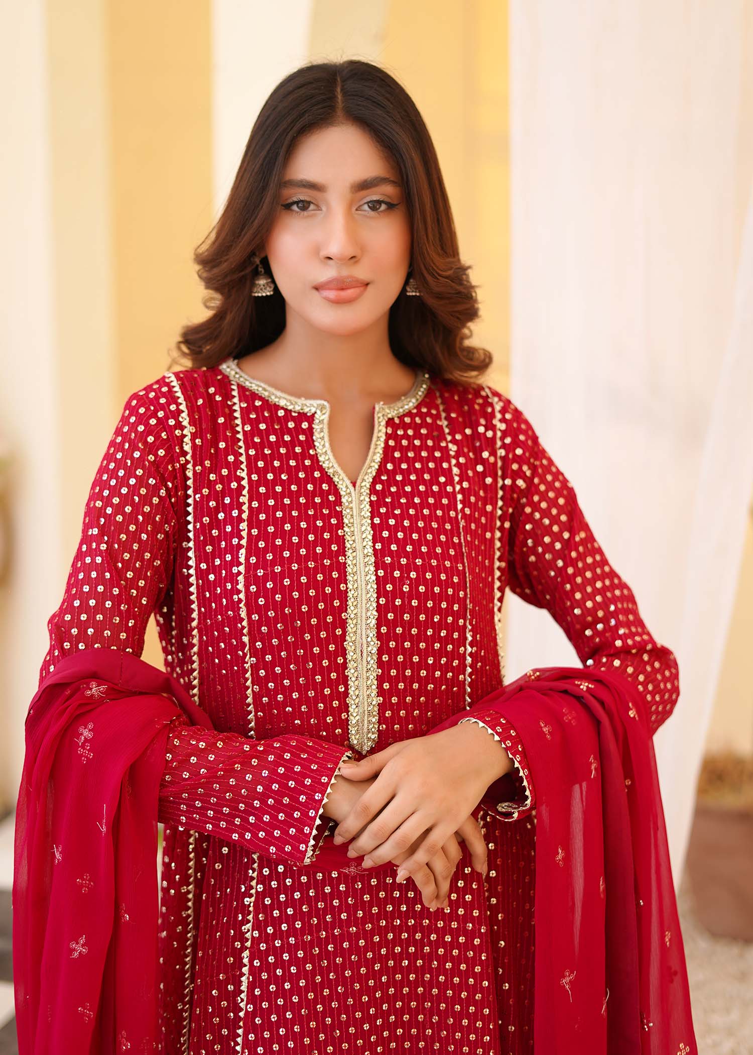 Ayesha Closet Shah Jahan Maroon Women 3pcs