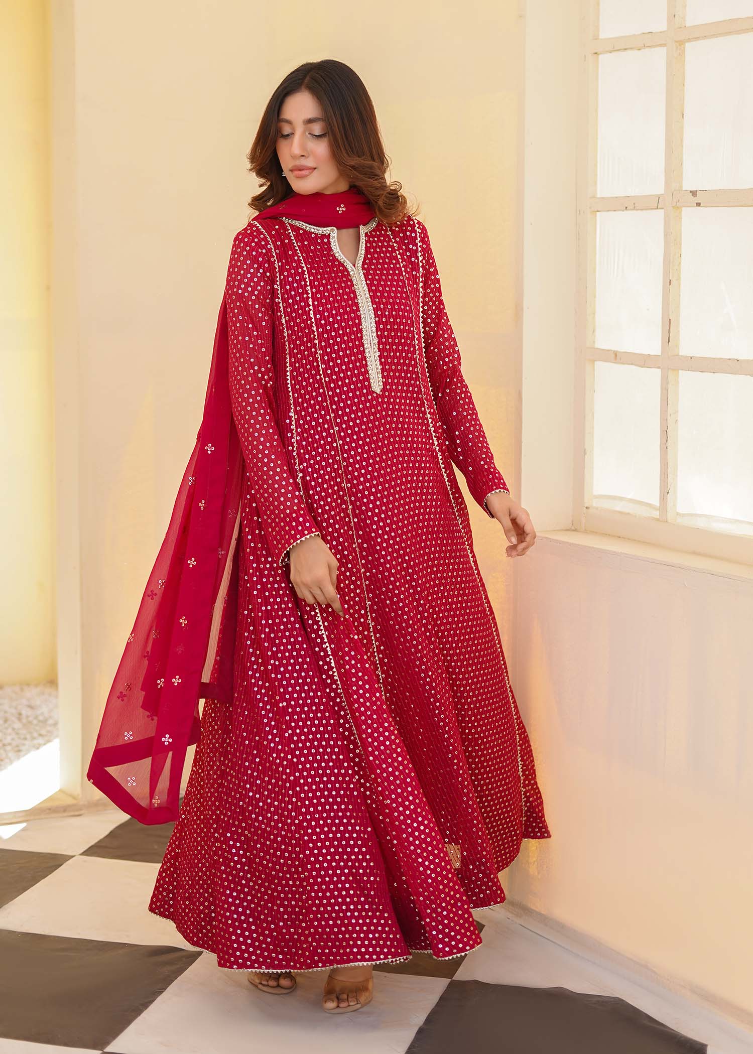 Ayesha Closet Shah Jahan Maroon Women 3pcs