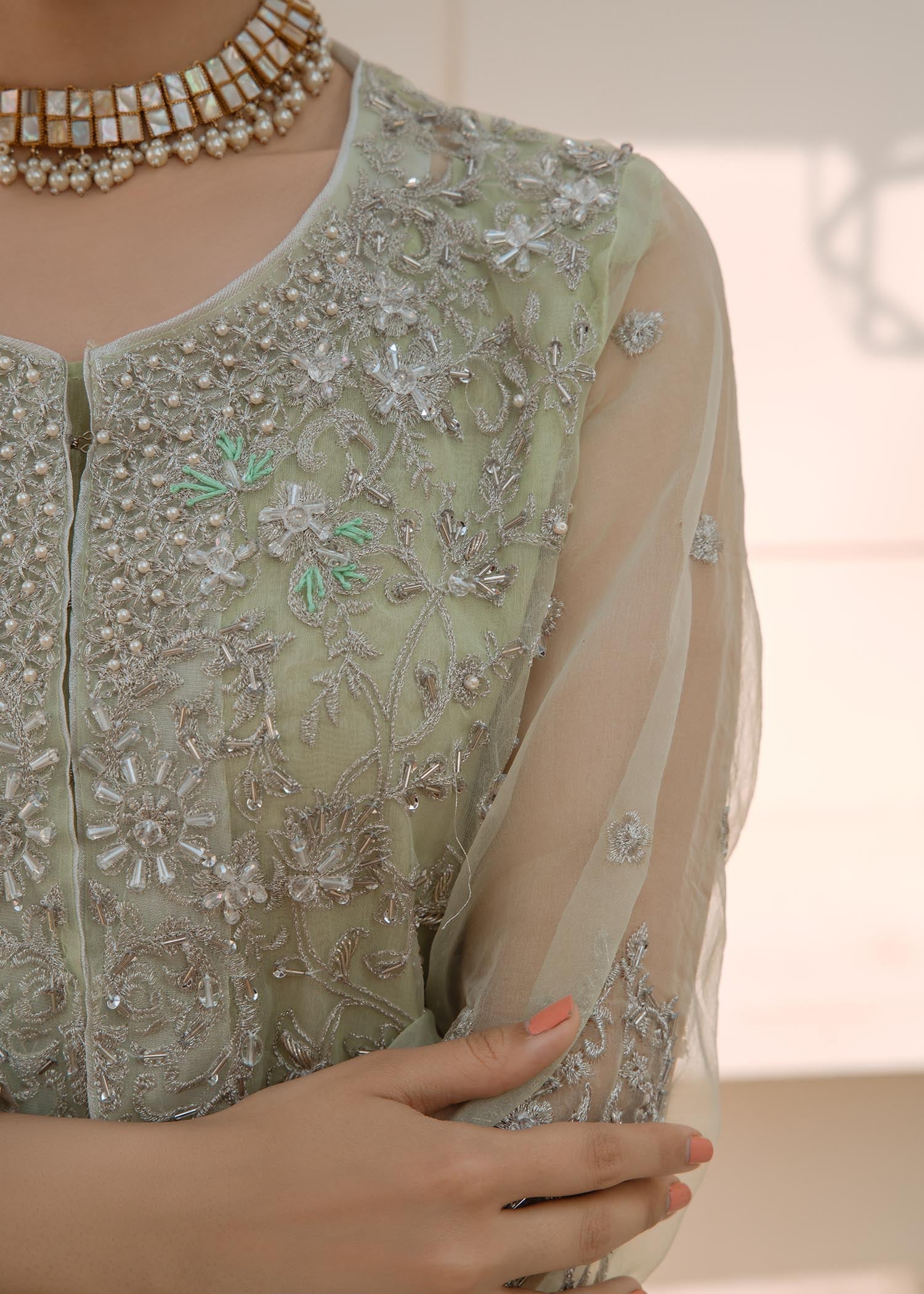 Laleen Mint Green Jewel Women 4pcs