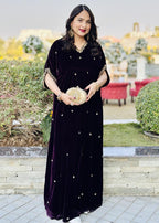 Kehkeshan Plum Kaftan Women 1pcs