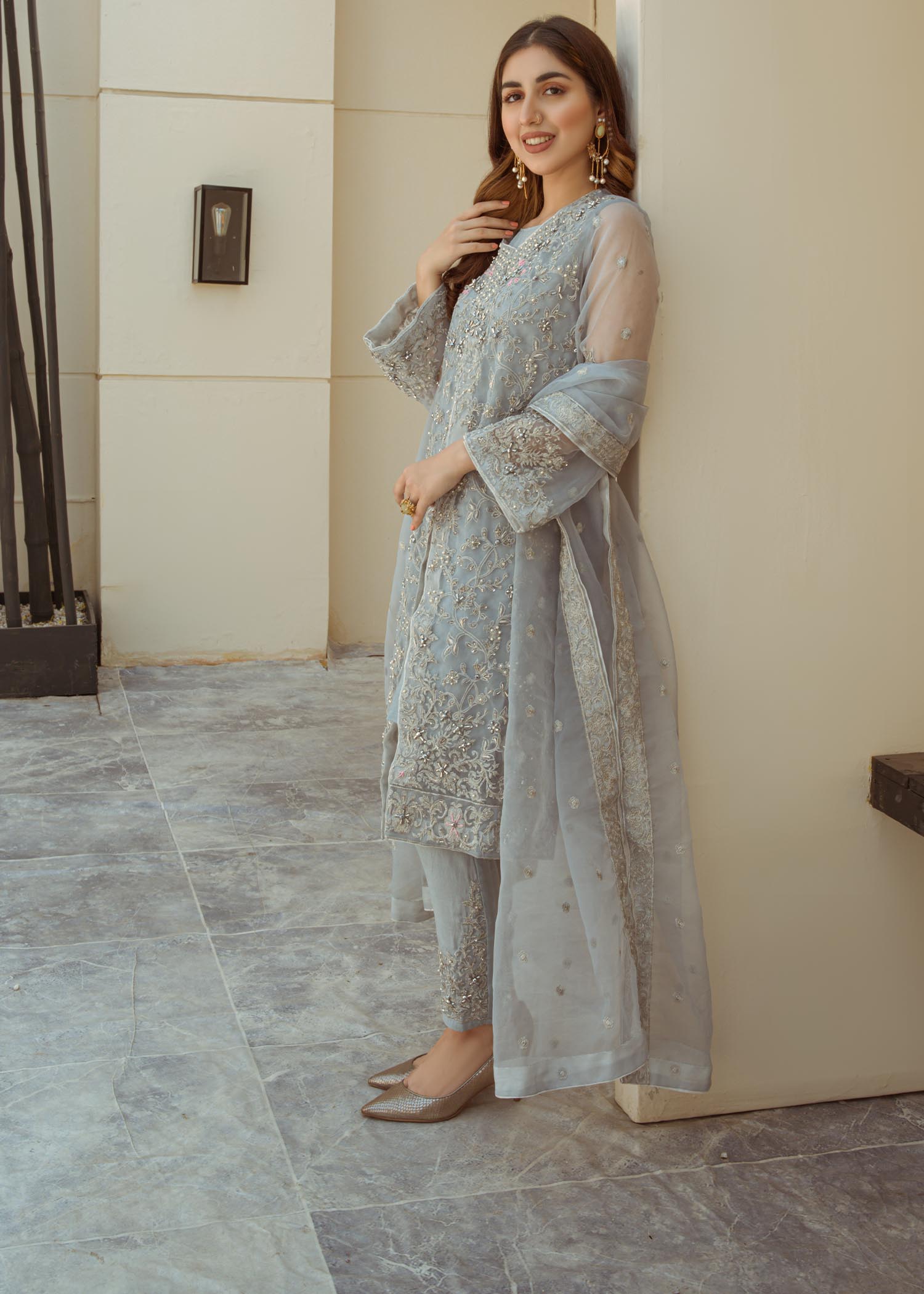 Laleen Dove Grey Jewel Women 4pcs