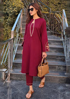 Aks-e-Jahan Garnet ready to wear suit Women 2pcs