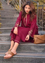 Aks-e-Jahan Garnet ready to wear suit Women 2pcs