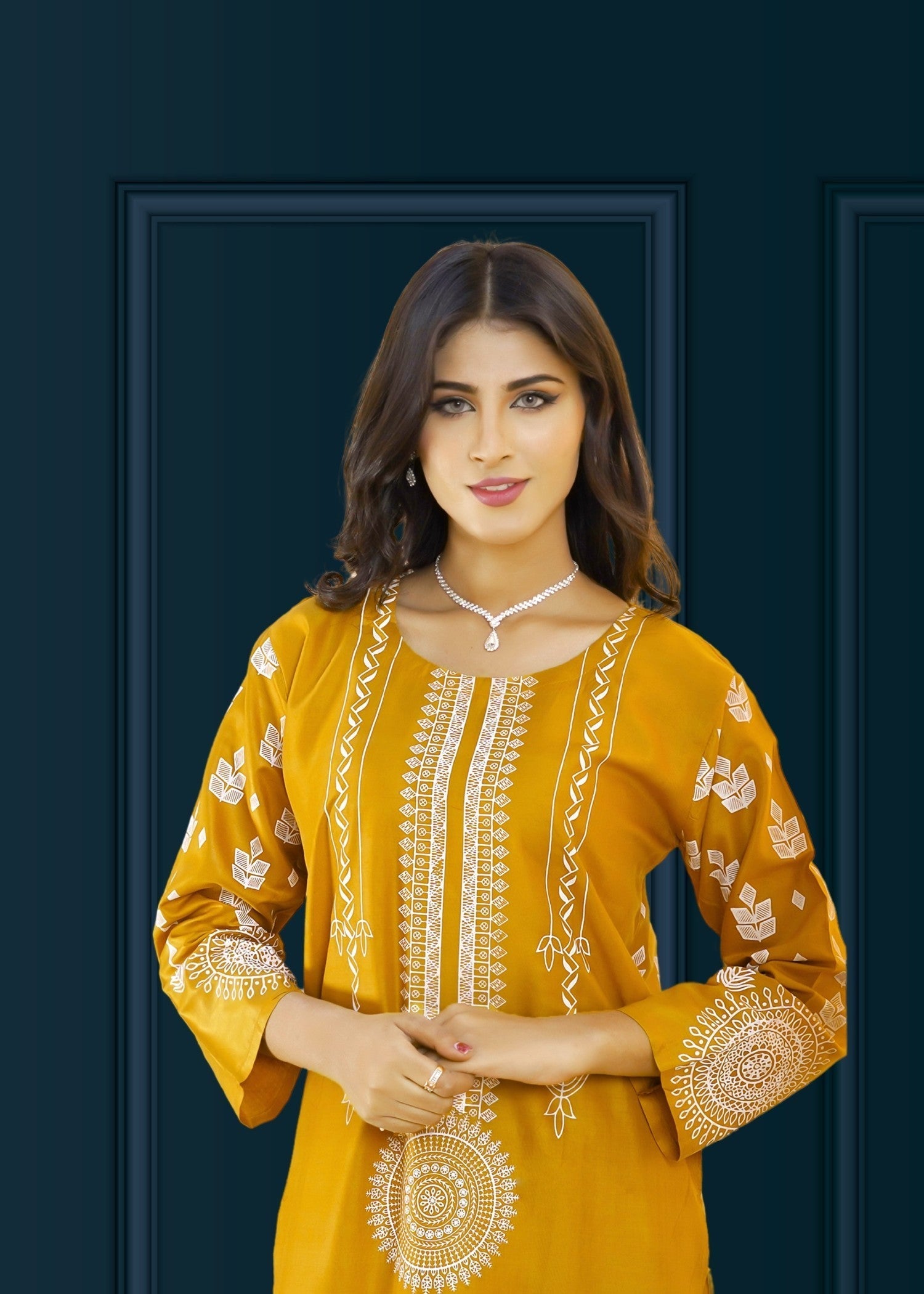 Hamna Kalim SPHIRE MUSTARD Women 2pcs