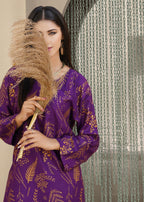 Hamna Kalim petal purple print Women 2pcs
