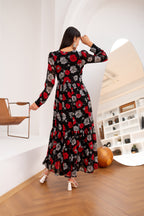 Mardaz Fashion Black Day Dream Floral Maxi Women 3pcs