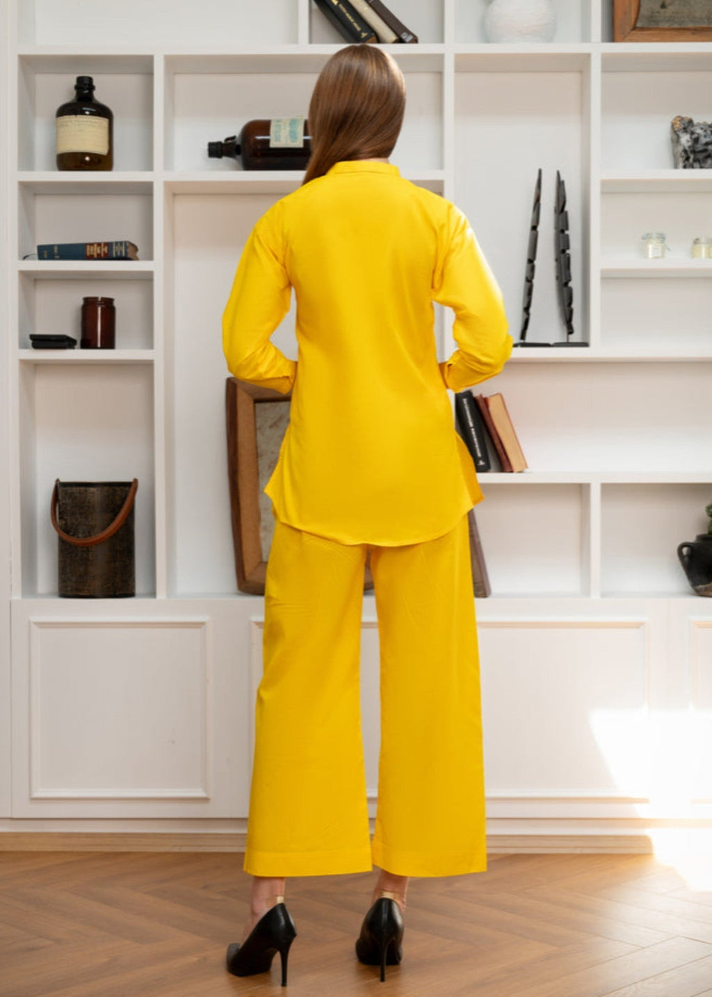 Mardaz Fashion Yellow Cotton Co Ord Set Women 2pcs