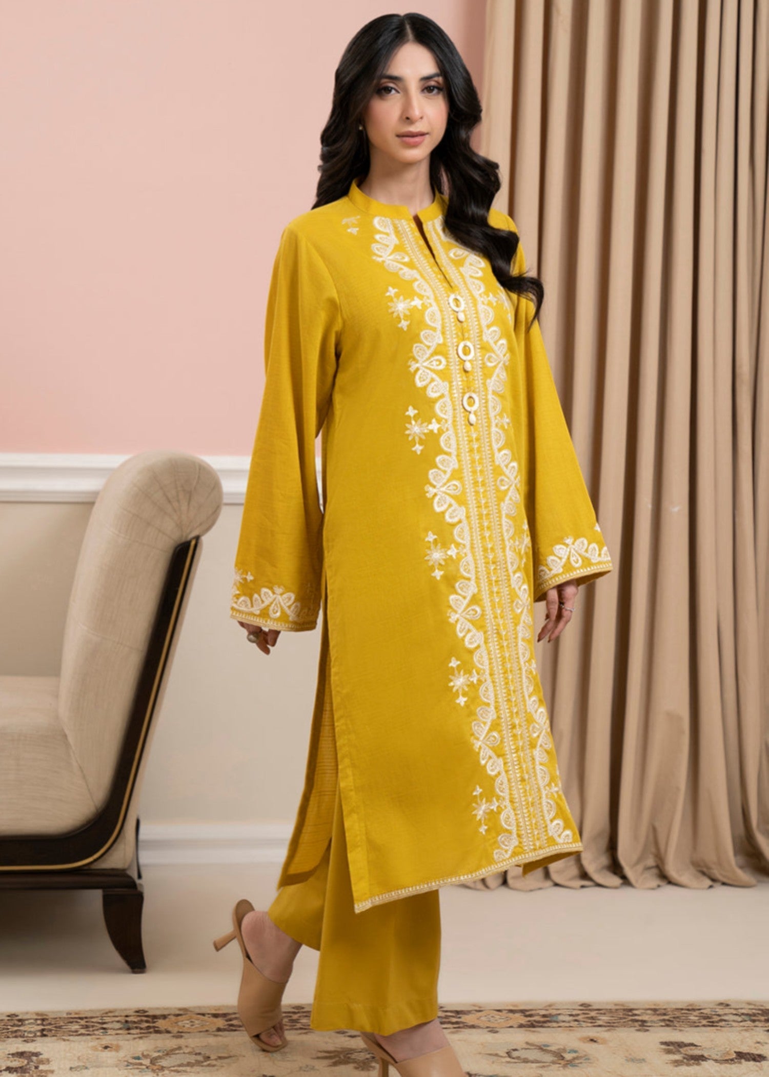 Zellbury WPC2423317 Mustard Women 2pcs