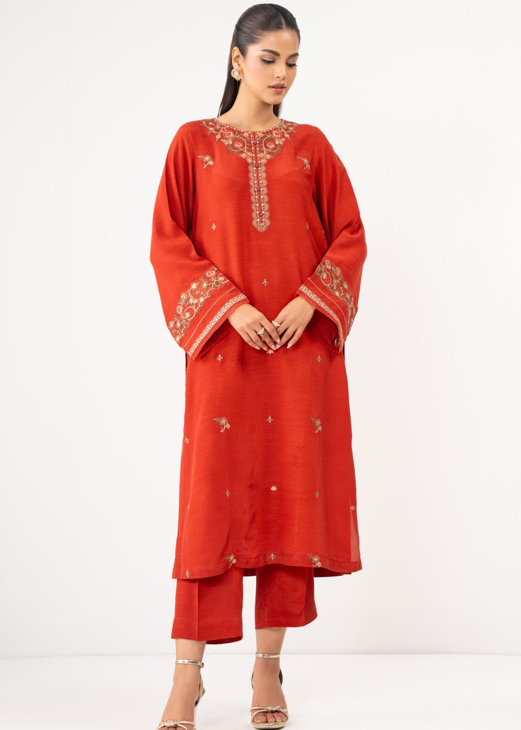Zeen Stitched Embroidered Raw Silk Suit WZM25174 Women 2pcs