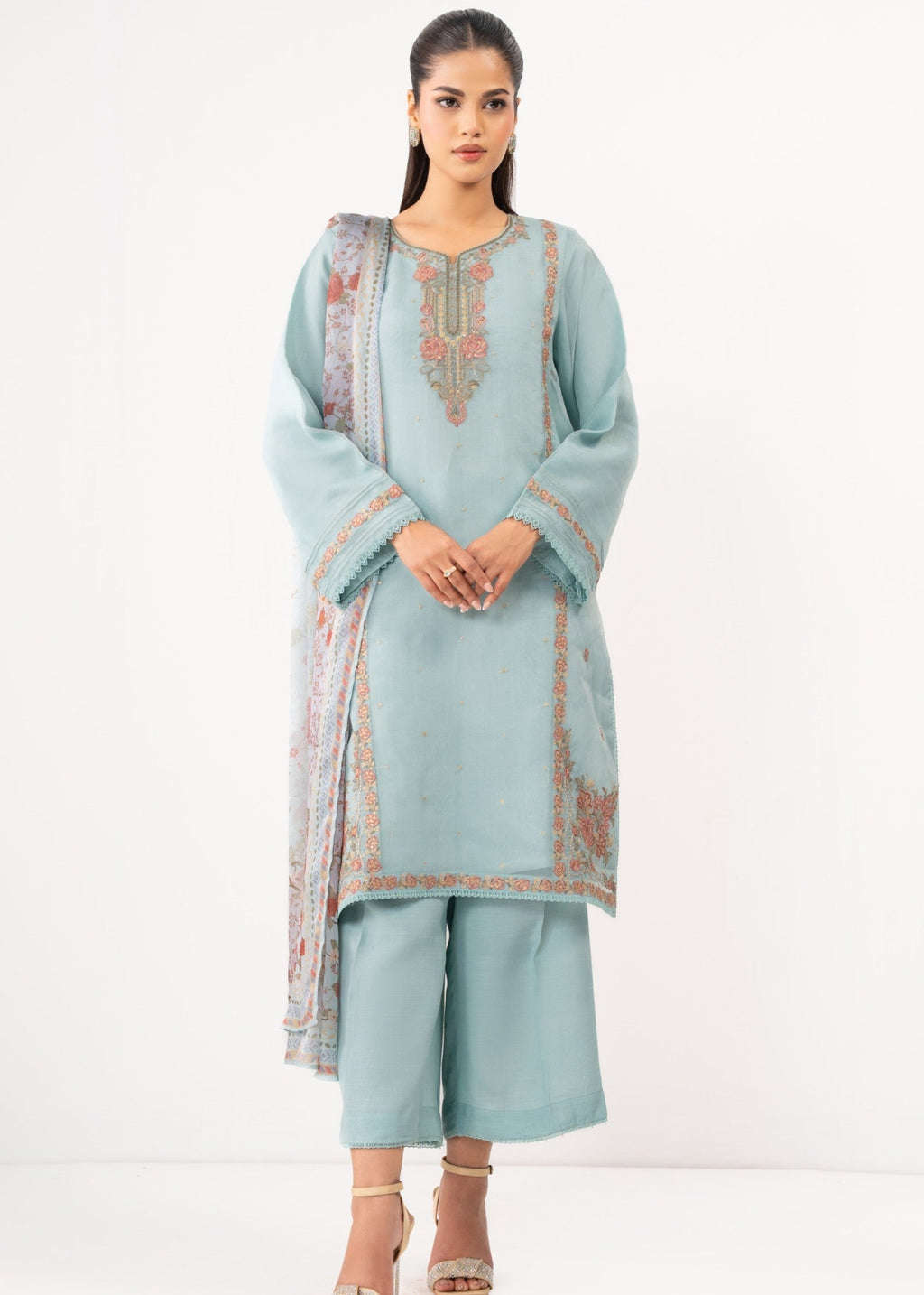 Zeen Stitched Embroidered Organza Suit WZM35129 Women 3pcs