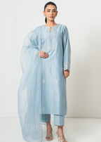 Zeen Stitched Embroidered Cotton Net Suit WZM35145 Women 3pcs