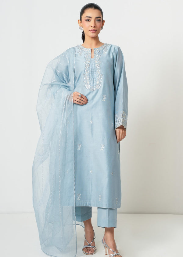 Zeen Stitched Embroidered Cotton Net Suit WZM35145 Women 3pcs