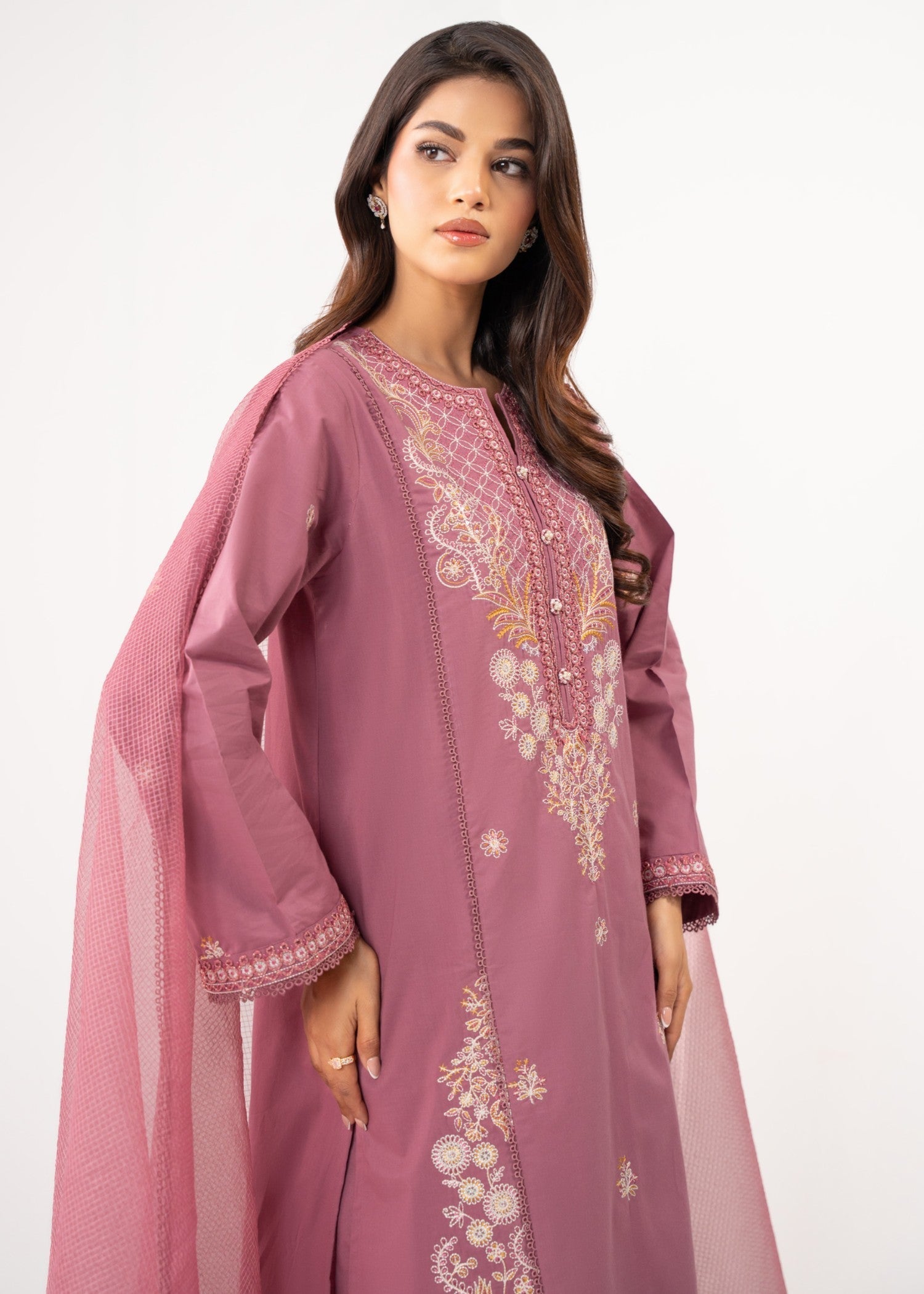 Zeen Stitched Embroidered Cambric Suit WZM35153 Women 3pcs