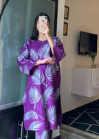Anabya Garments Purple Leaf Women 2pcs