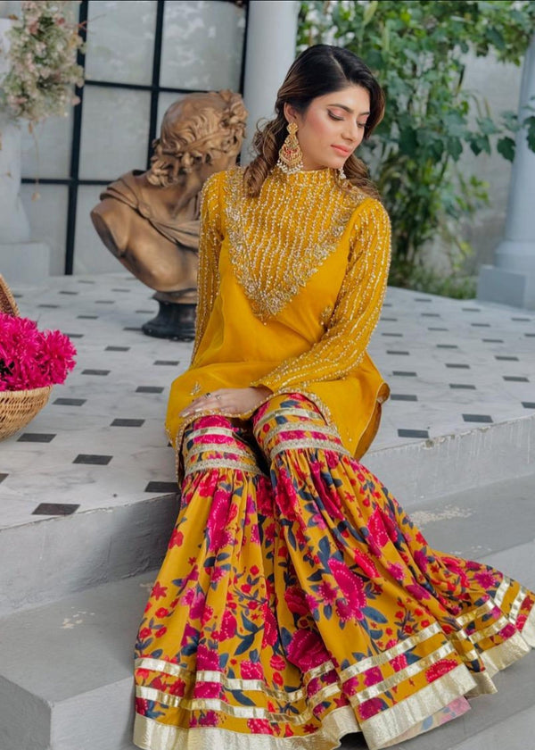Aqasi sandal ( gharara set) Women 2pcs