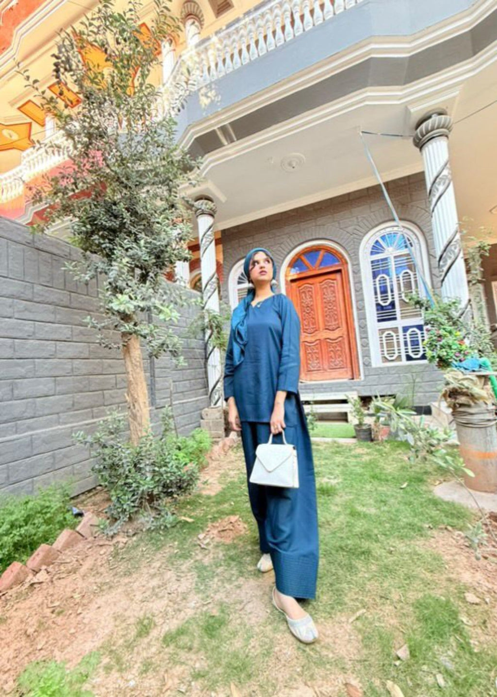 Akhrot Clothing FARSHI SHALWAR Zinc Women 2pcs