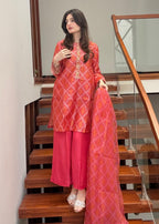 Zarah&Sarah chunri silk with hand embroidery Women 3pcs