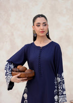 Gulposh Arzuo Long Length (Embroidery ) Blue Women 2pcs