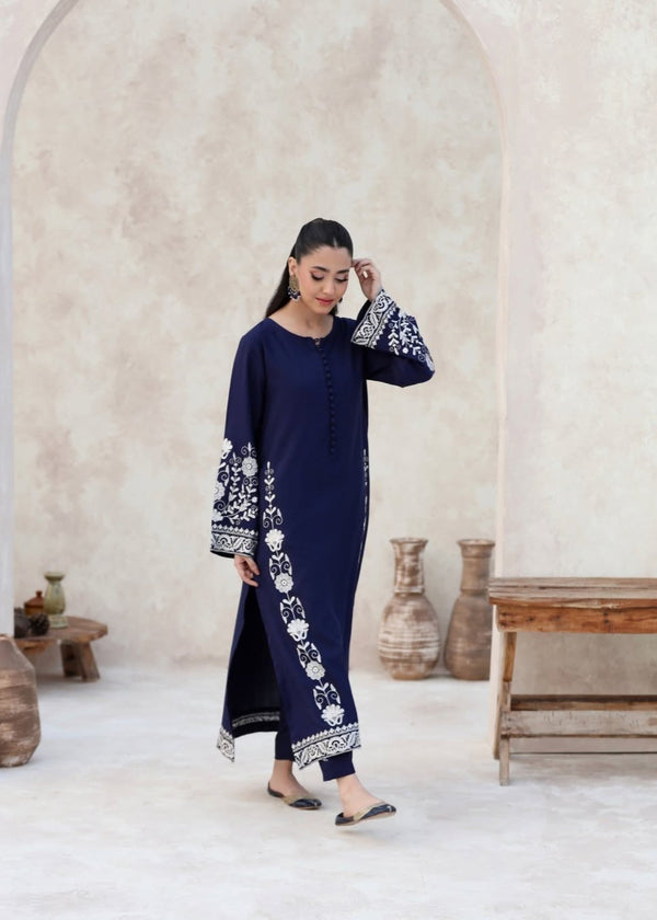 Gulposh Arzuo Long Length (Embroidery ) Blue Women 2pcs