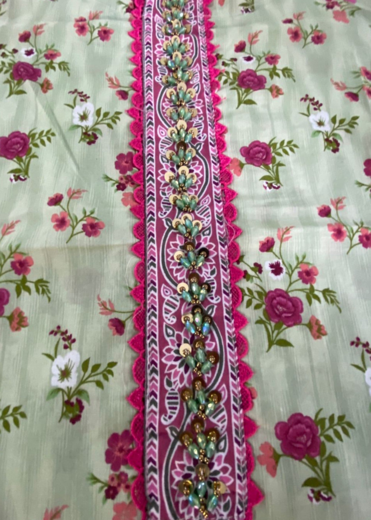 Sutar Lawn Printed dress Stitched | Light Pastel Green Women 3pcs