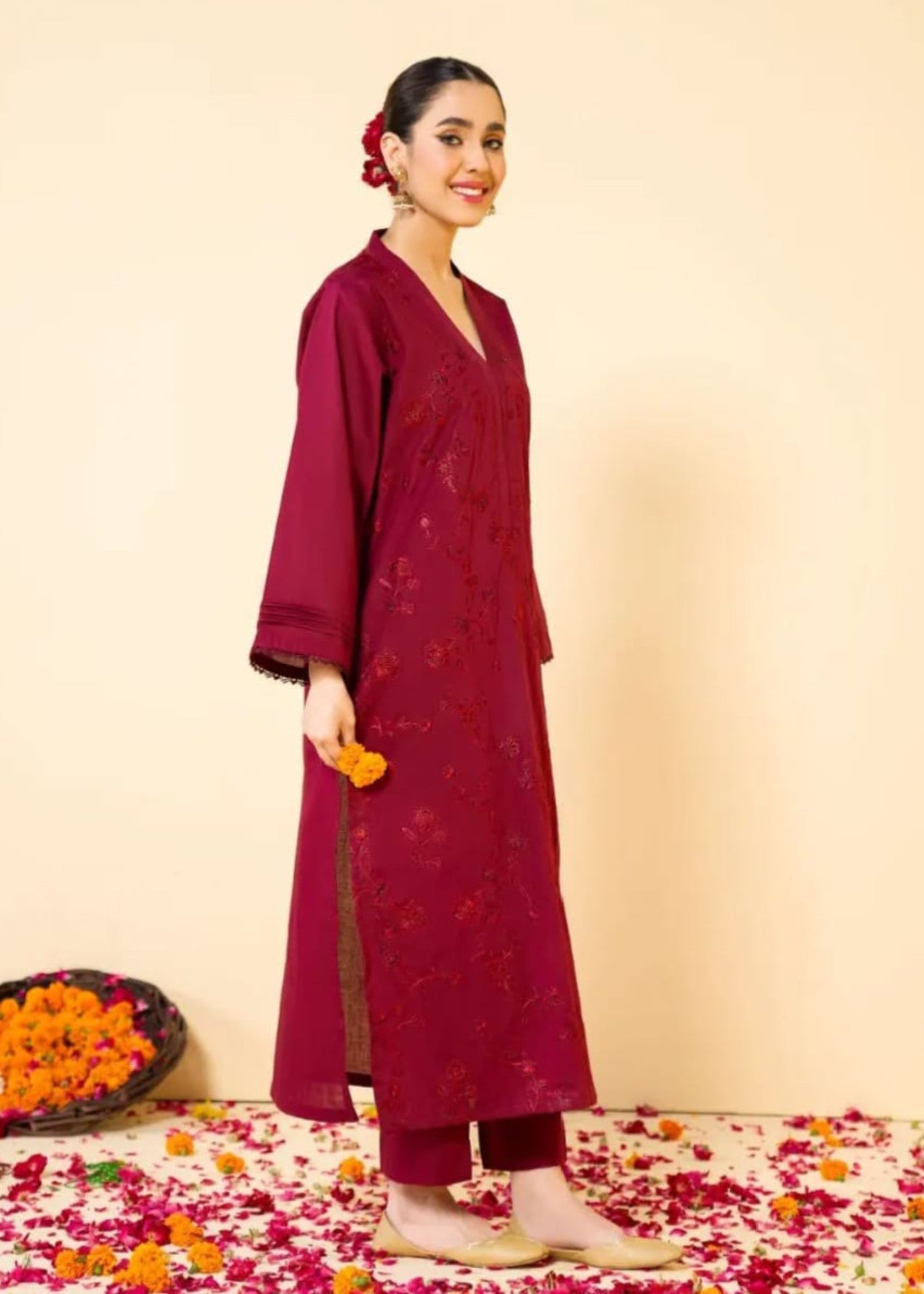 Bin Fatteh Fashion RUBBY BLOOM Women 2pcs