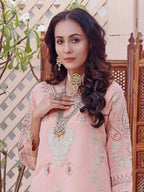 Oaks By Star Textile Mills Embroidered Pret Shirt Dupatta Masoori Peach OWE2P 2209006 Women 2pcs