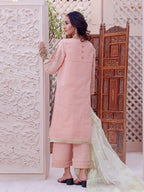 Oaks By Star Textile Mills Embroidered Pret Shirt Dupatta Masoori Peach OWE2P 2209006 Women 2pcs