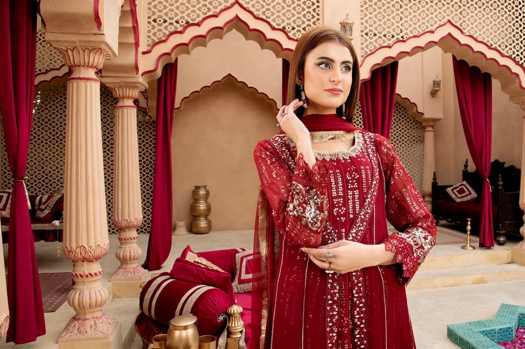 Manahils B 005 MEHROON Women 4pcs