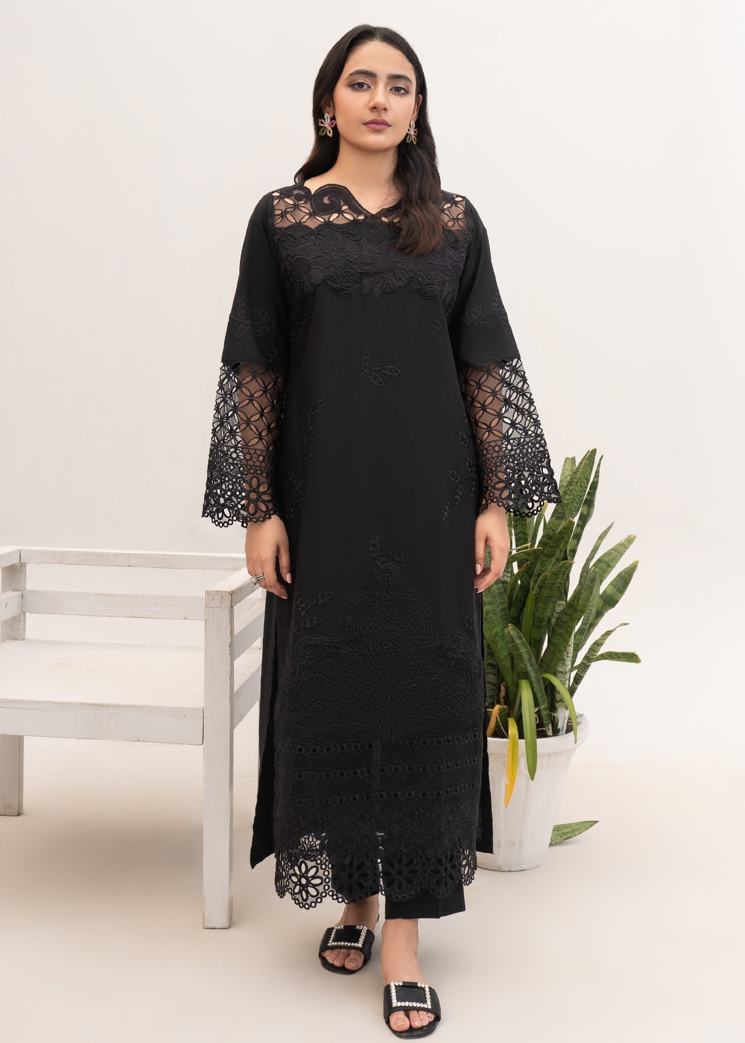Sahibas By Mirza Jasmine Black Women 2pcs