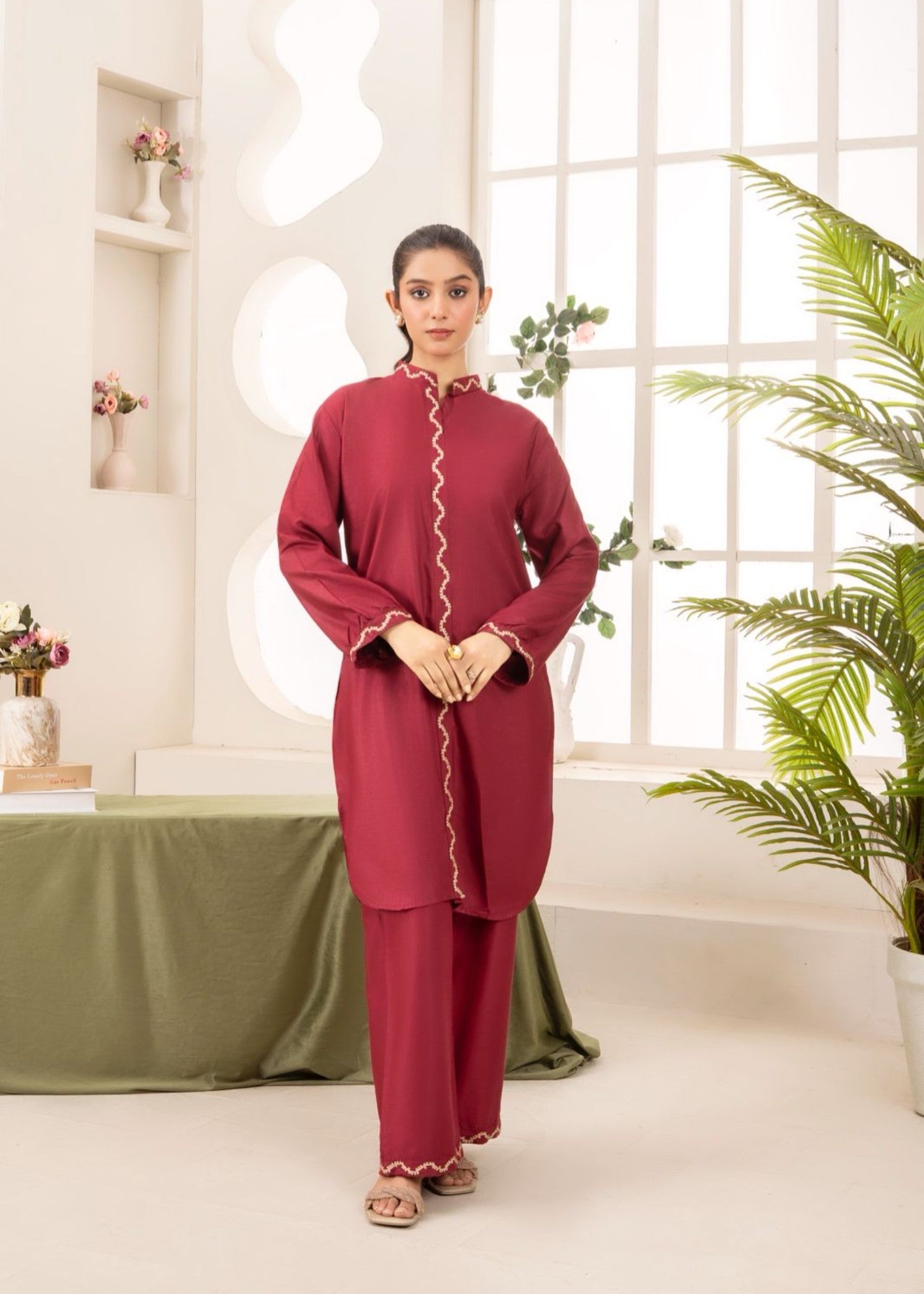 Stylish Collection MAROON RINGELS Women 2pcs