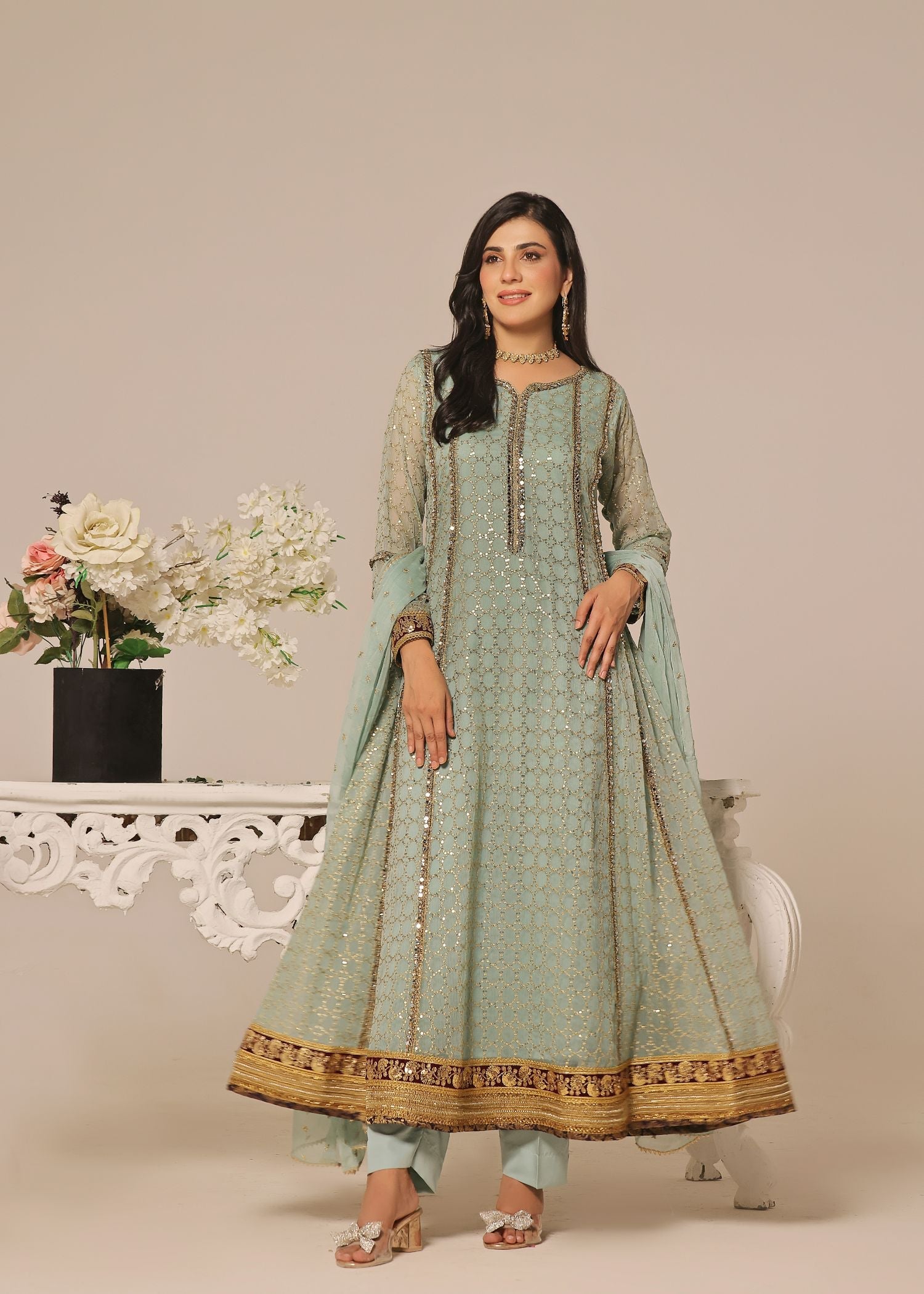 Ayesha Closet Shehzadi Pistachio Versatility Women 3pcs