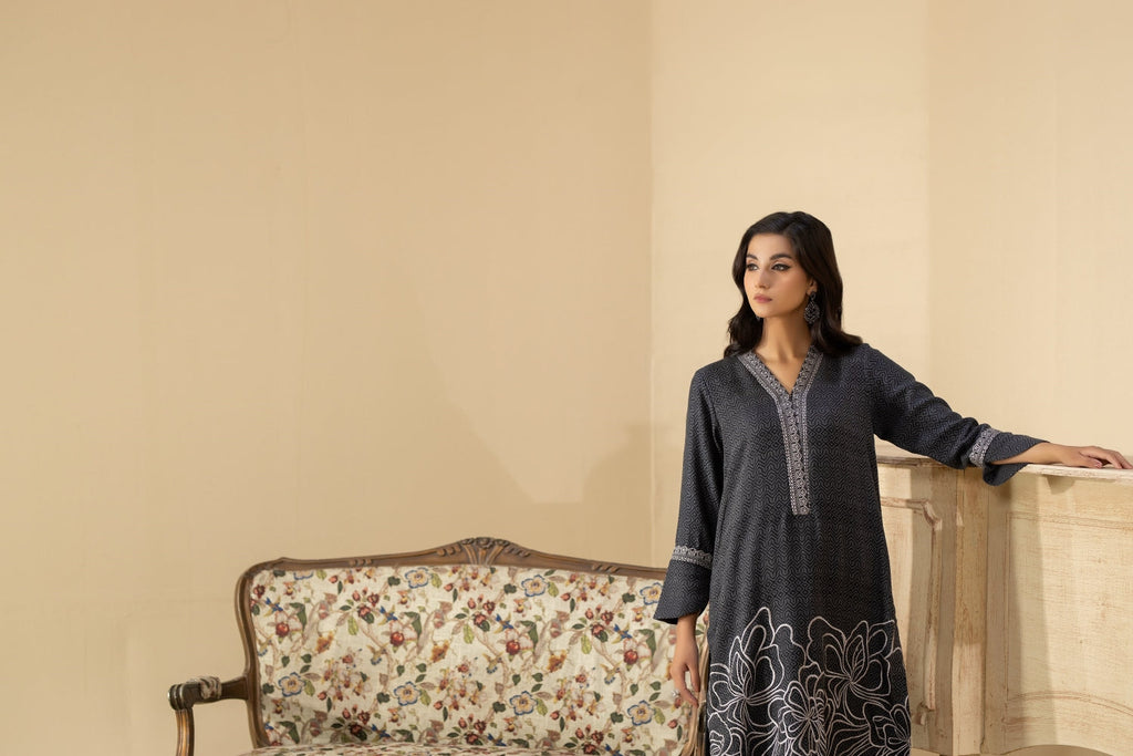 La Rosaa LW 10 Black Grey Stripes Women 2pcs