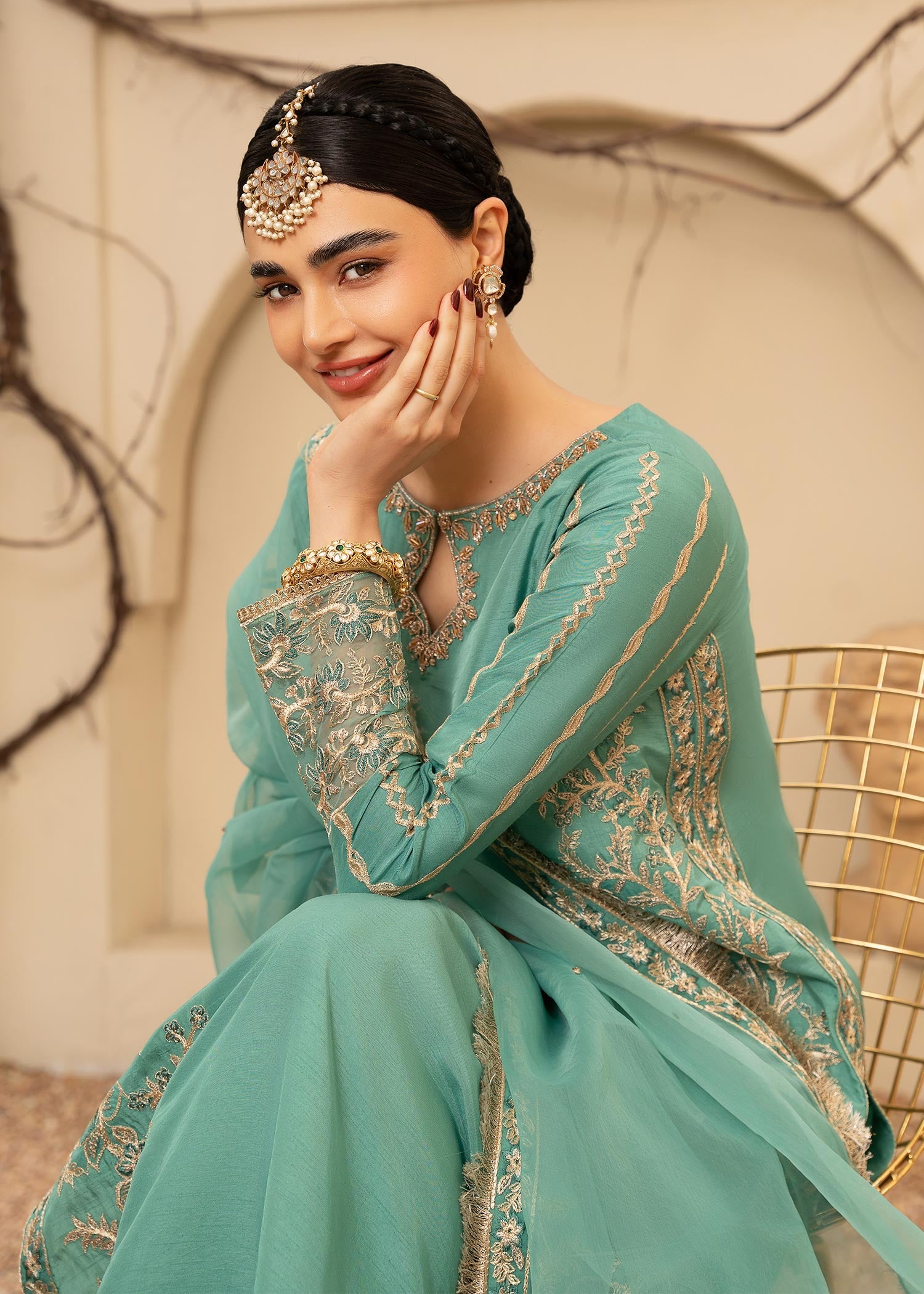 Rang-e-Haya Raeha (turquoise) Women 3pcs