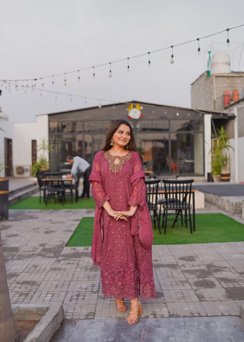 Rangoon Clothing Qurbat Teapink Women 3pcs