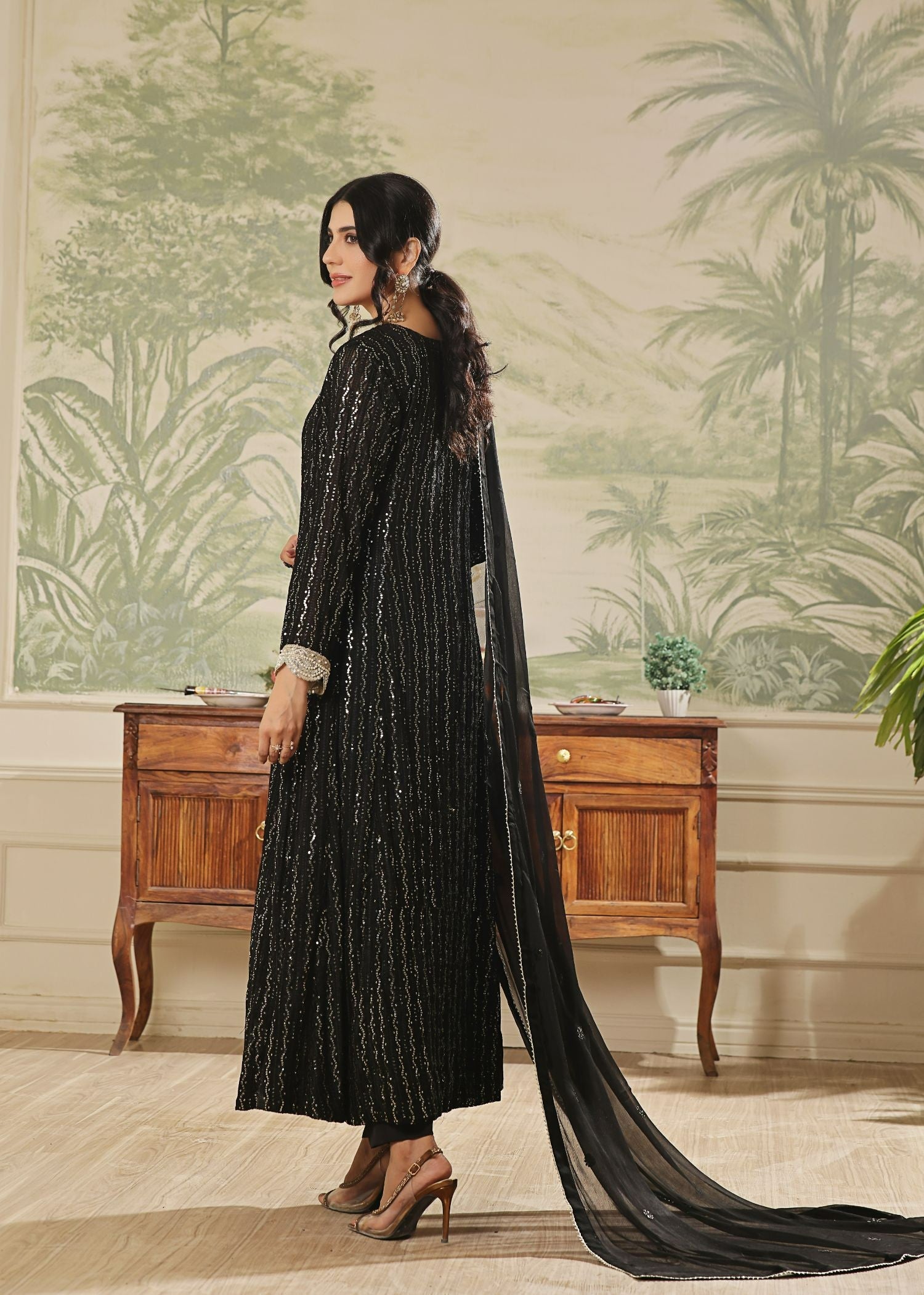 Ayesha Closet Anooshay Gul Black Magic Women 3pcs