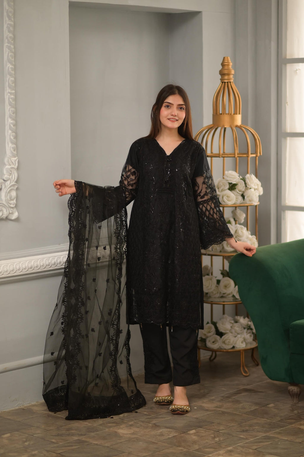 Rangoon Clothing Rumi Black Women 3pcs