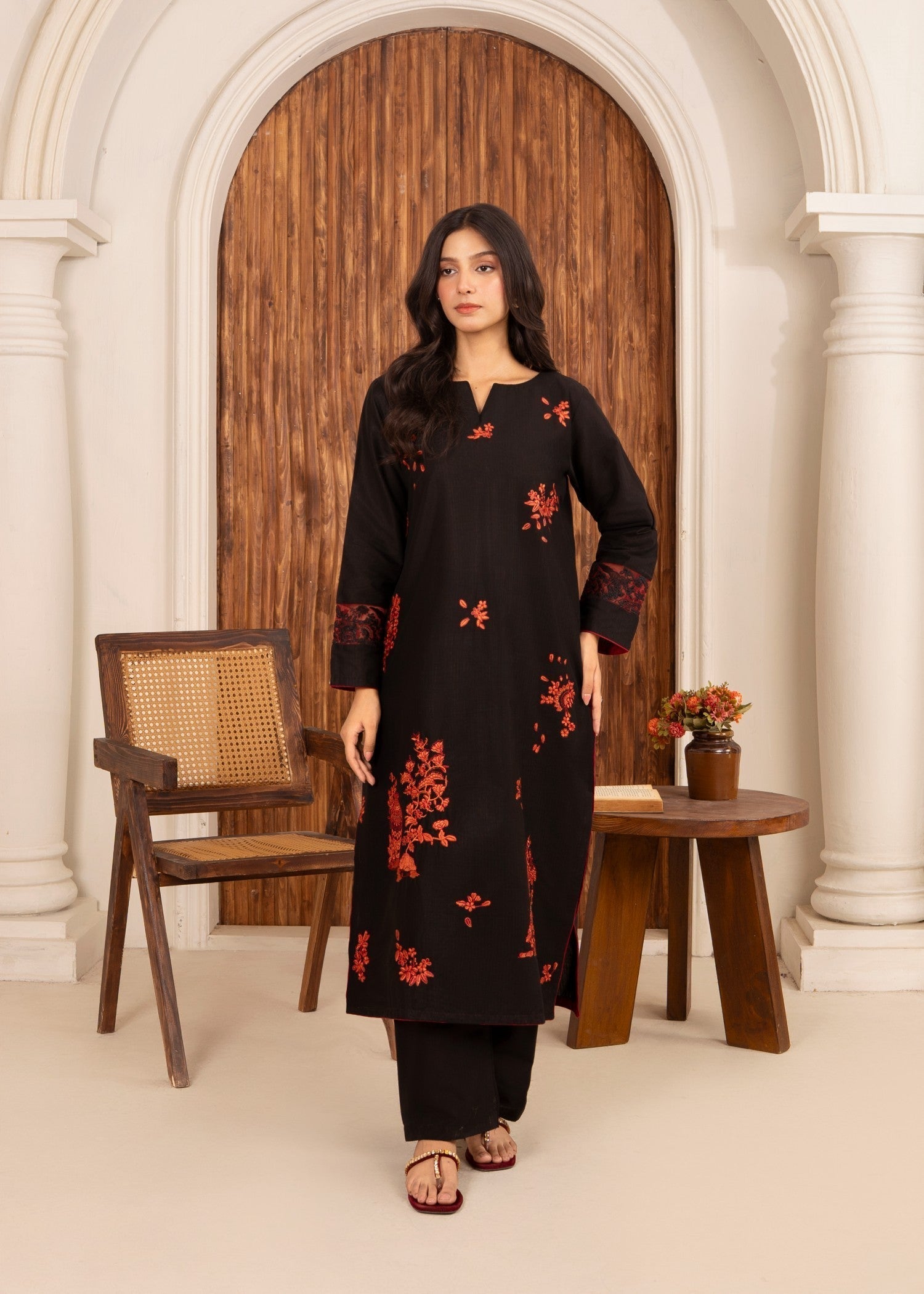 Abeera Art No: AB 027 – Timeless Grace in Long Length Embroidered Women 2pcs