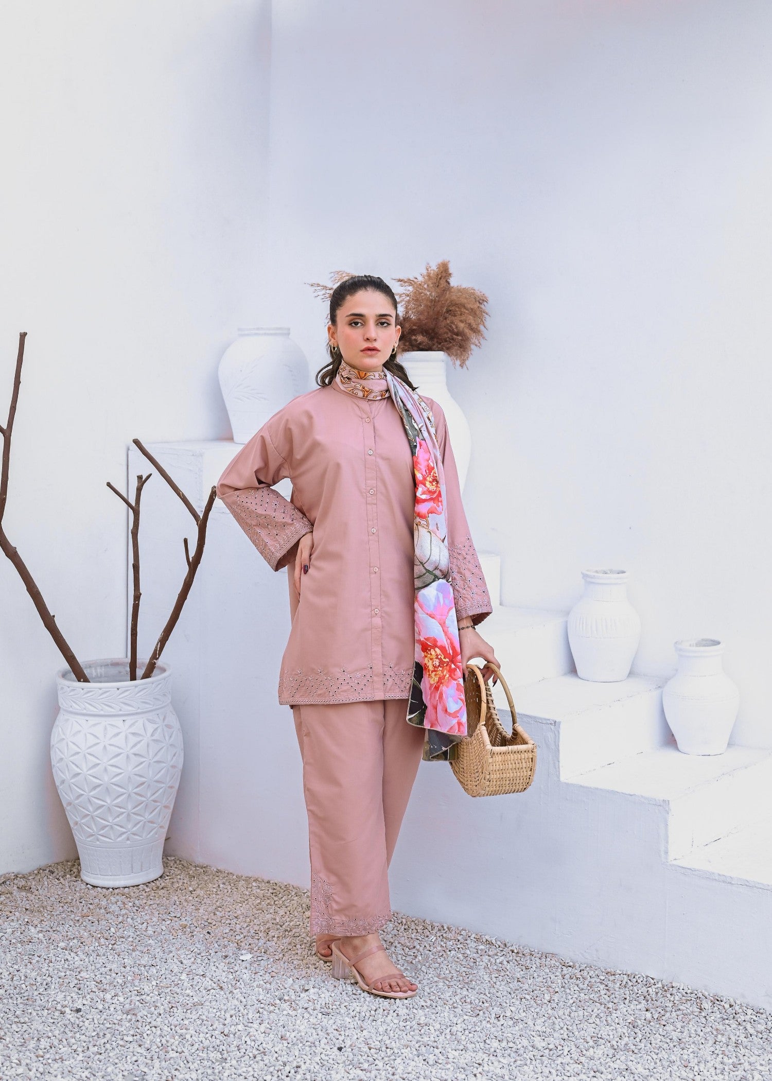 The Affordable Designer PINK SCHIFFLI Women 3pcs
