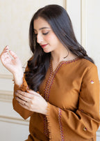 Aisling By Nirmal Golden Brown Women 2pcs