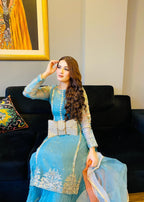 Hem Lotus Outfit Sapphire Blue Women 4pcs