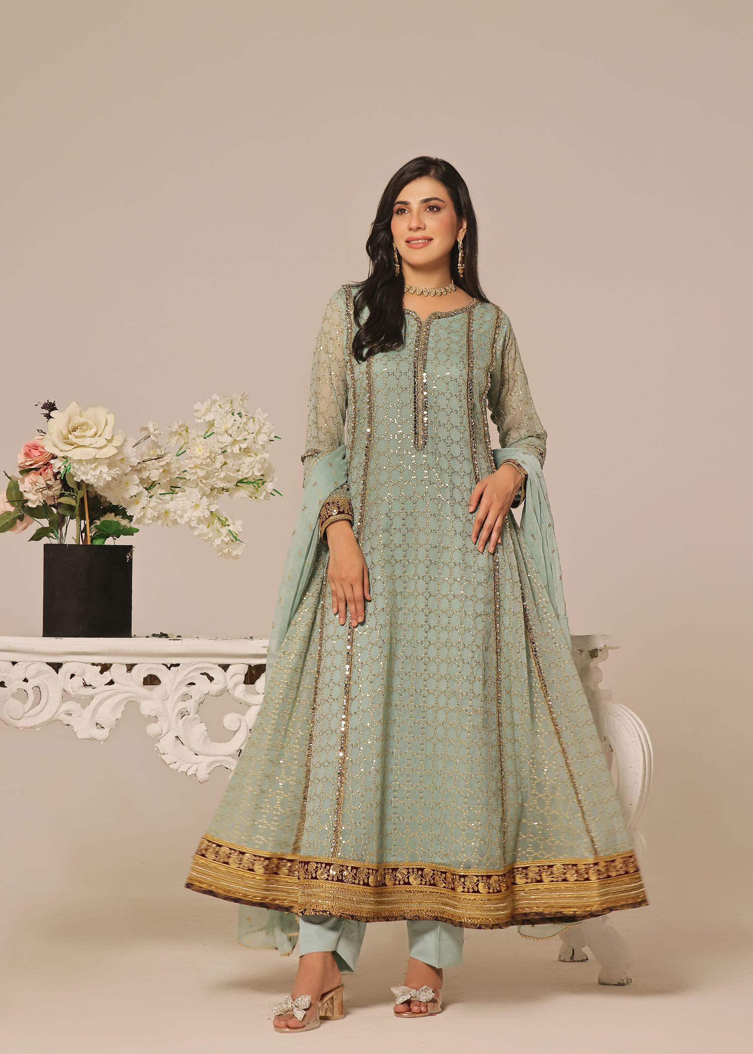 Ayesha Closet Shehzadi Pistachio Versatility Women 3pcs