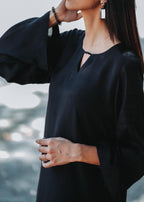 Zauk Black Two Piece Dress Women 2pcs